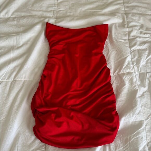 Cutout Mini Dress, Ruched Criss Cross Halter Dresses for Women,Low Back Bodycon - Picture 11 of 16